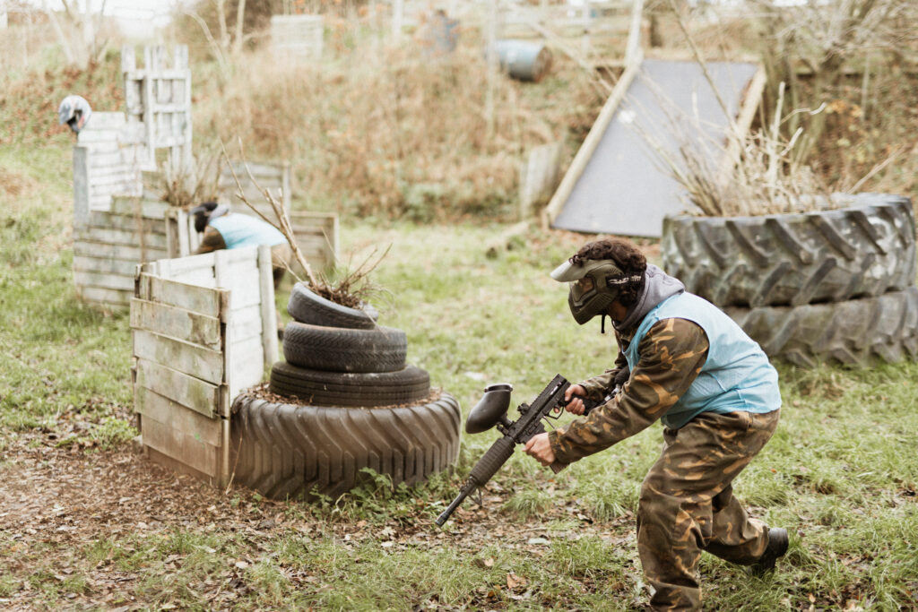 Partie de paintball sur le terrain de Formul'quads